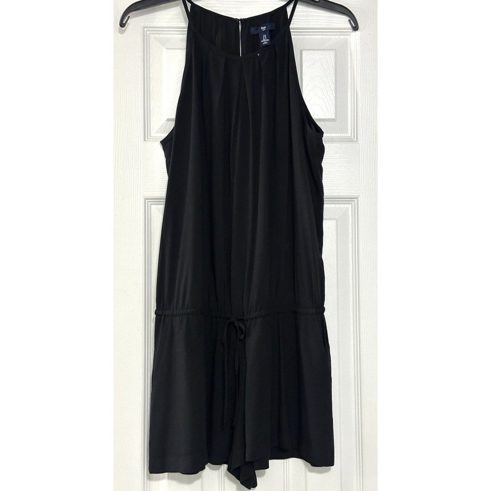 Gap Women's Size (S) Black Romper with Side Pockets with Pull Tie Drop Waist